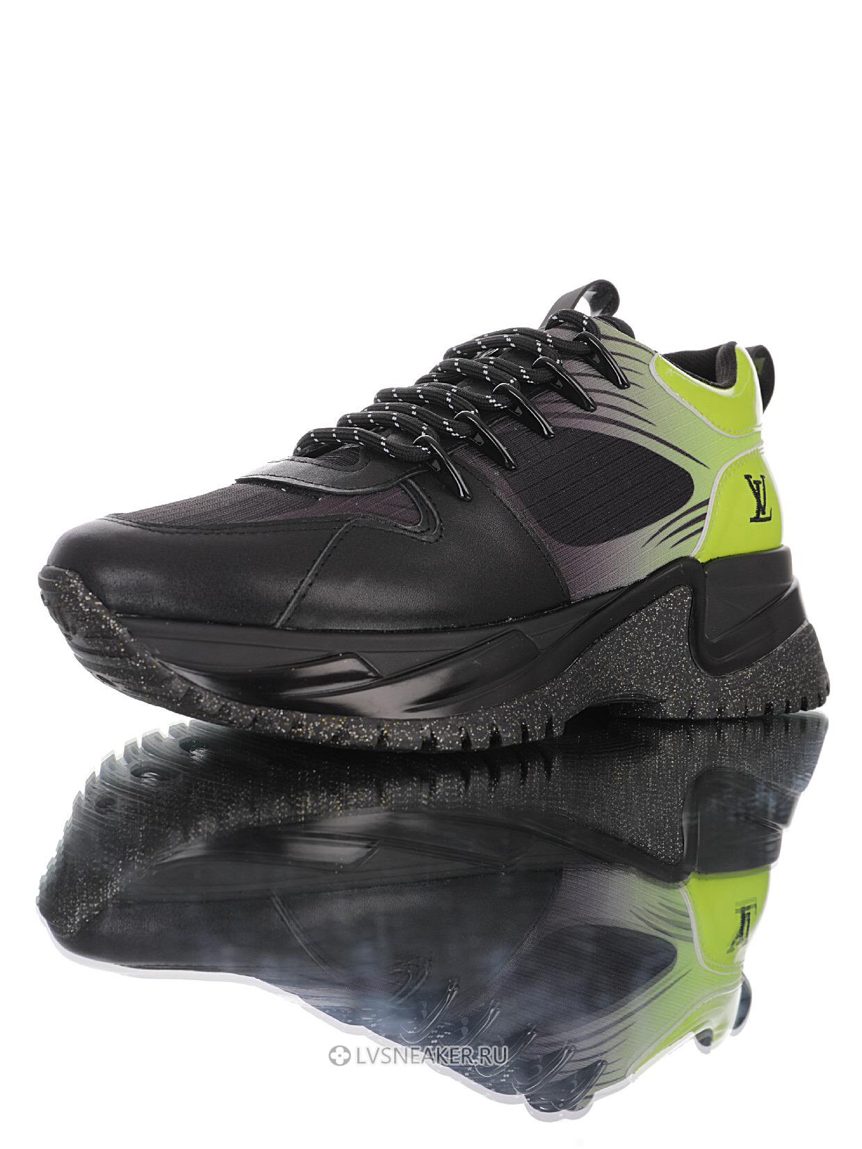 Louis Vuitton LV Run Away Pulse "Black Green" 1A5SX0-2 Sneakers