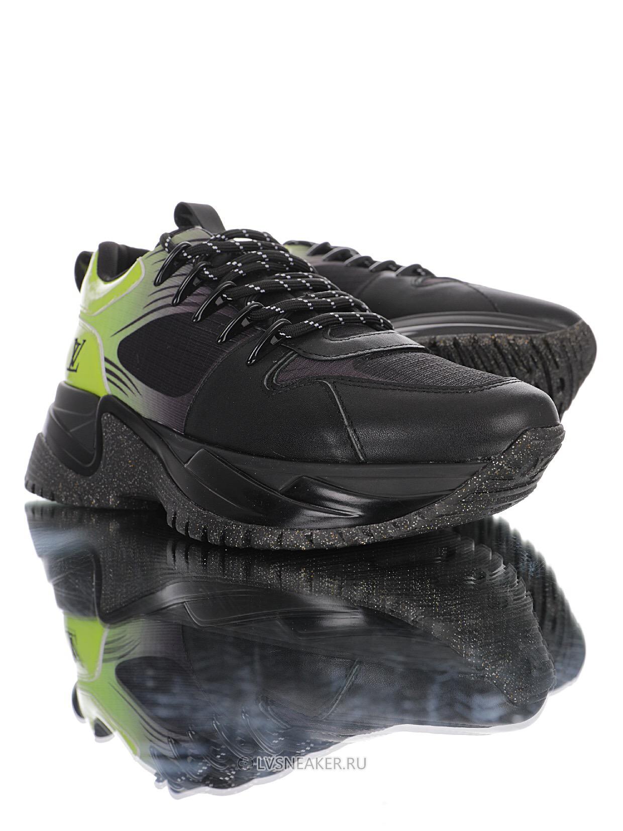 Louis Vuitton LV Run Away Pulse "Black Green" 1A5SX0-2 Sneakers
