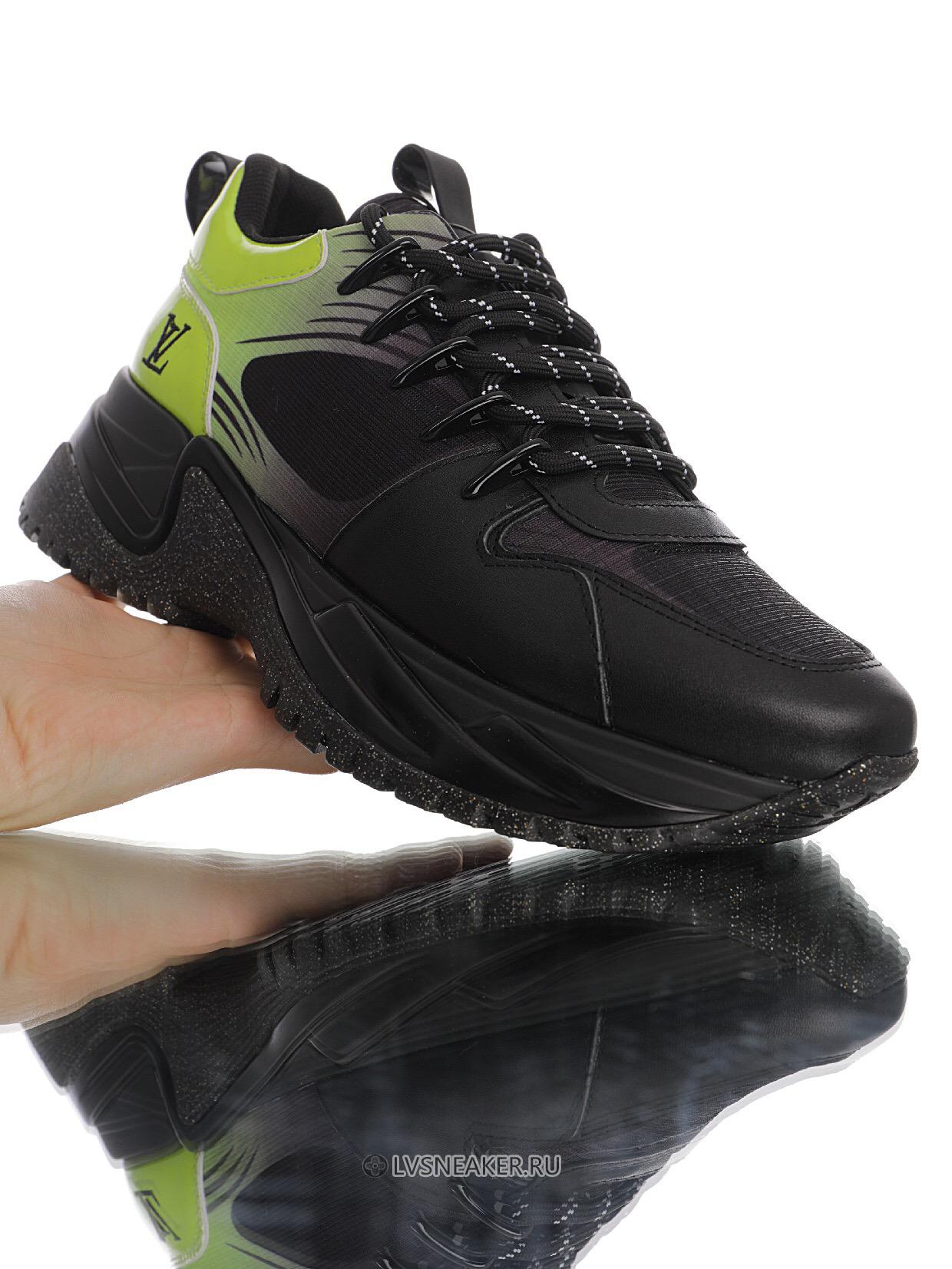 Louis Vuitton LV Run Away Pulse "Black Green" 1A5SX0-2 Sneakers