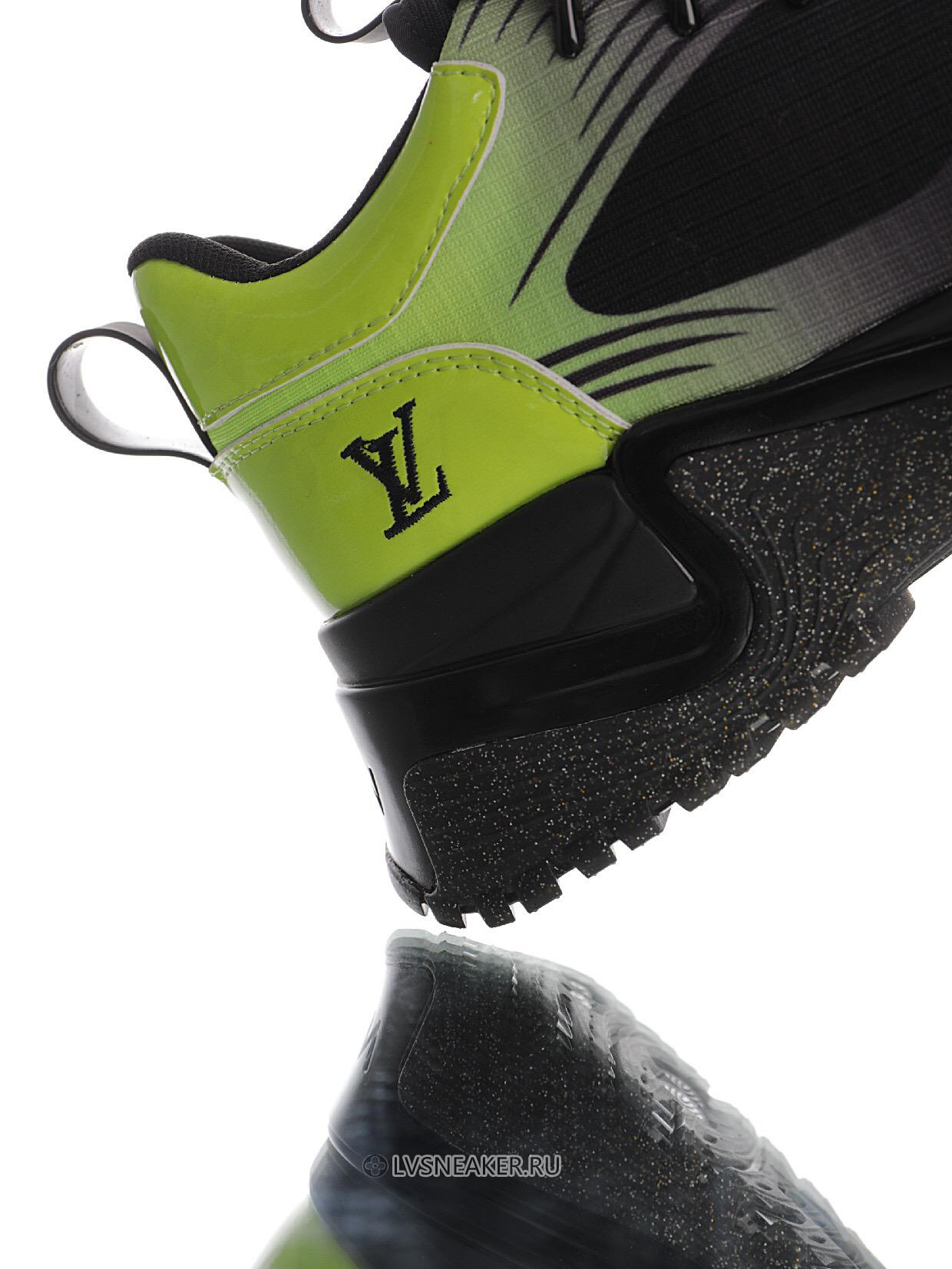 Louis Vuitton LV Run Away Pulse "Black Green" 1A5SX0-2 Sneakers