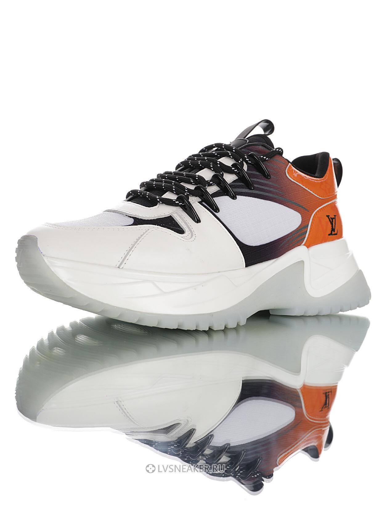 Louis Vuitton LV Run Away Pulse "White Orange" 1A5YSV-2 Sneakers