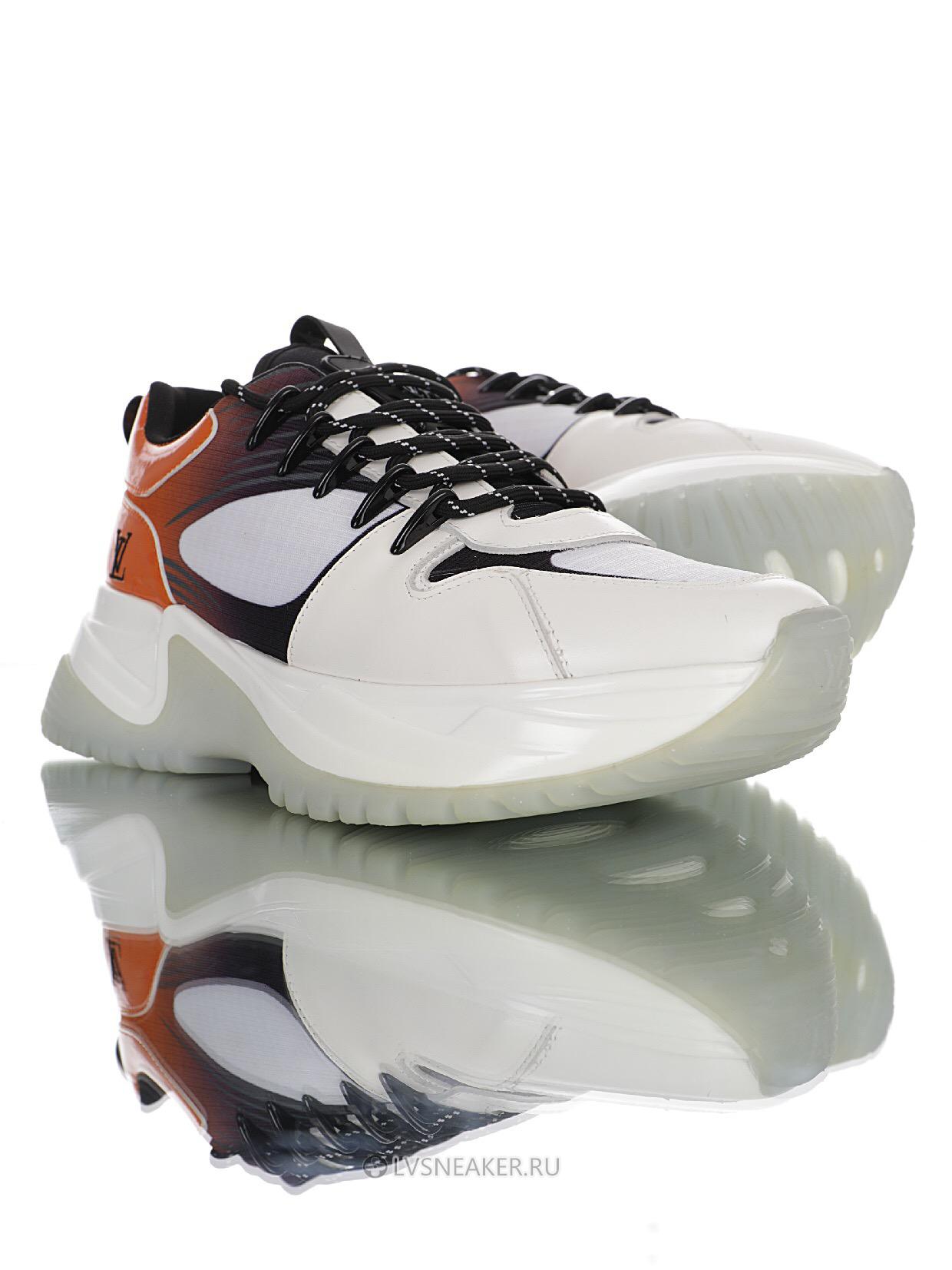 Louis Vuitton LV Run Away Pulse "White Orange" 1A5YSV-2 Sneakers