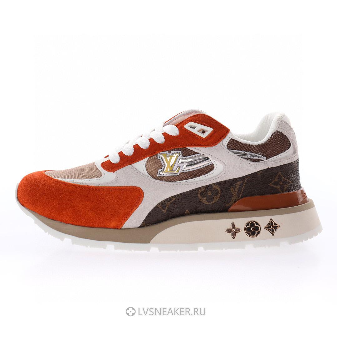 Louis Vuitton LV Run Away "Brown Orange Monogram" 1A8JLN Sneakers