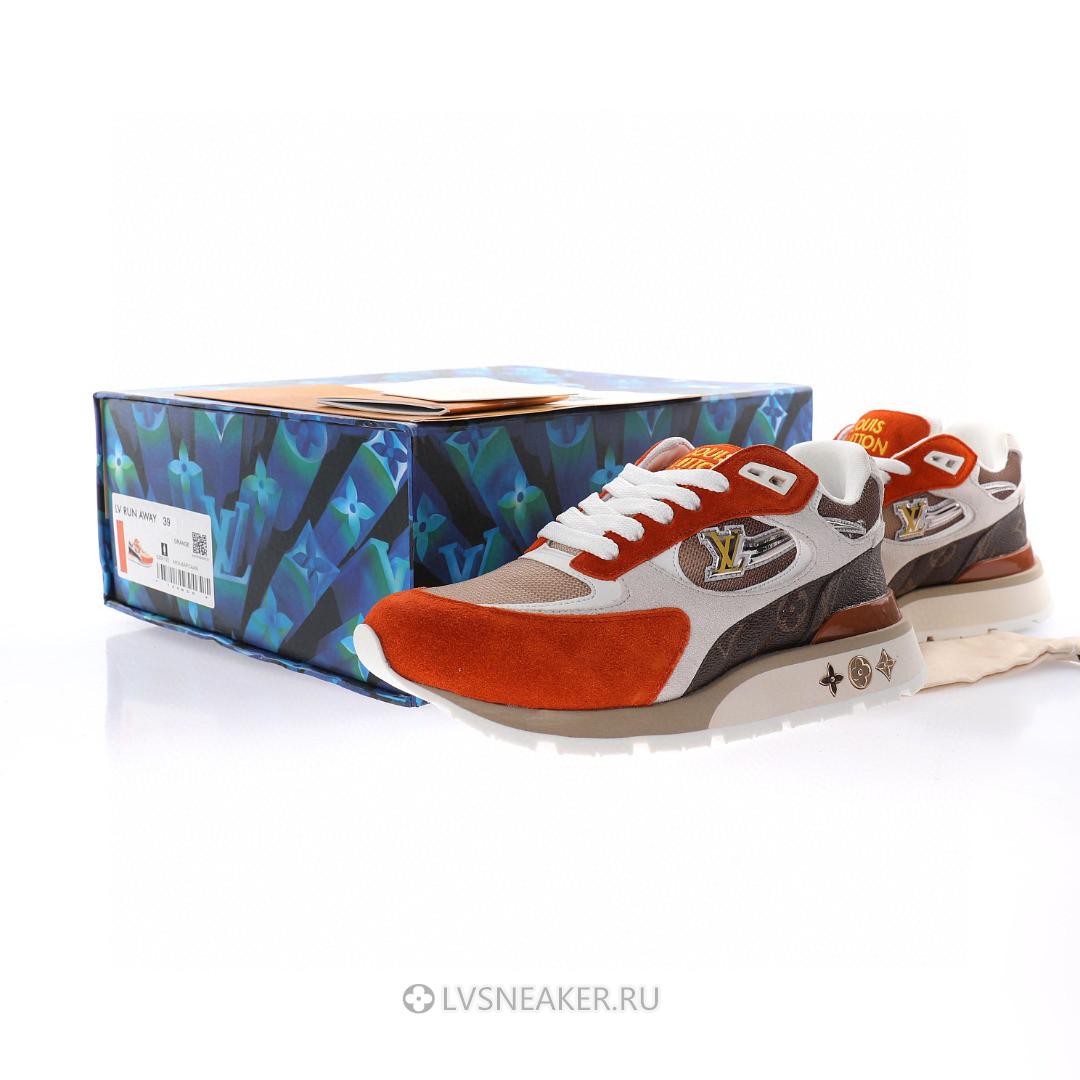 Louis Vuitton LV Run Away "Brown Orange Monogram" 1A8JLN Sneakers