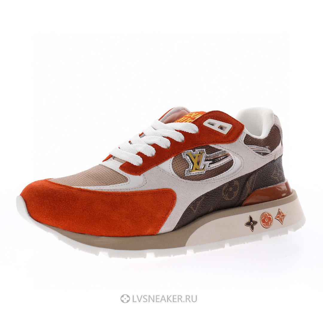 Louis Vuitton LV Run Away "Brown Orange Monogram" 1A8JLN Sneakers
