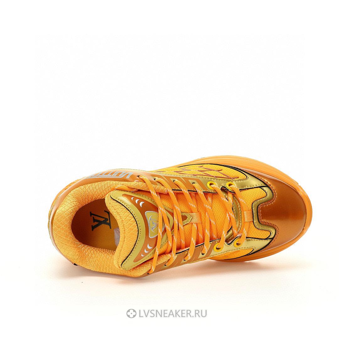 Louis Vuitton LV Discovery Lace Up "Gold Yellow" 1ABZ2W-2 Sneakers