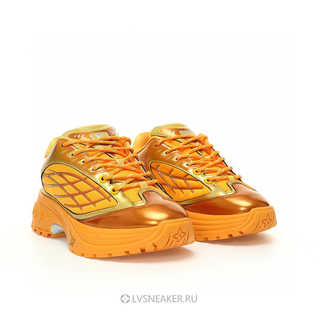Louis Vuitton LV Discovery Lace Up "Gold Yellow" 1ABZ2W-2 Sneakers