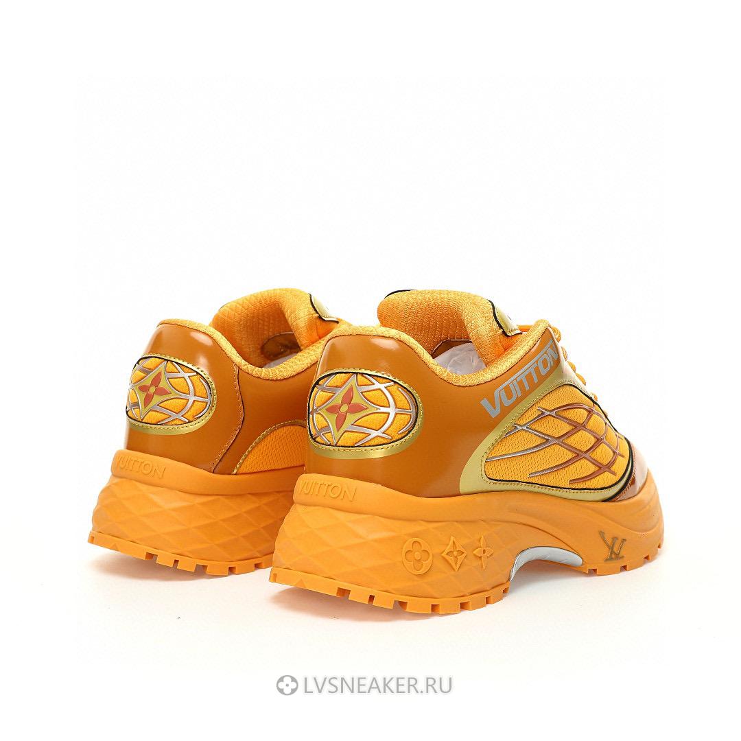 Louis Vuitton LV Discovery Lace Up "Gold Yellow" 1ABZ2W-2 Sneakers