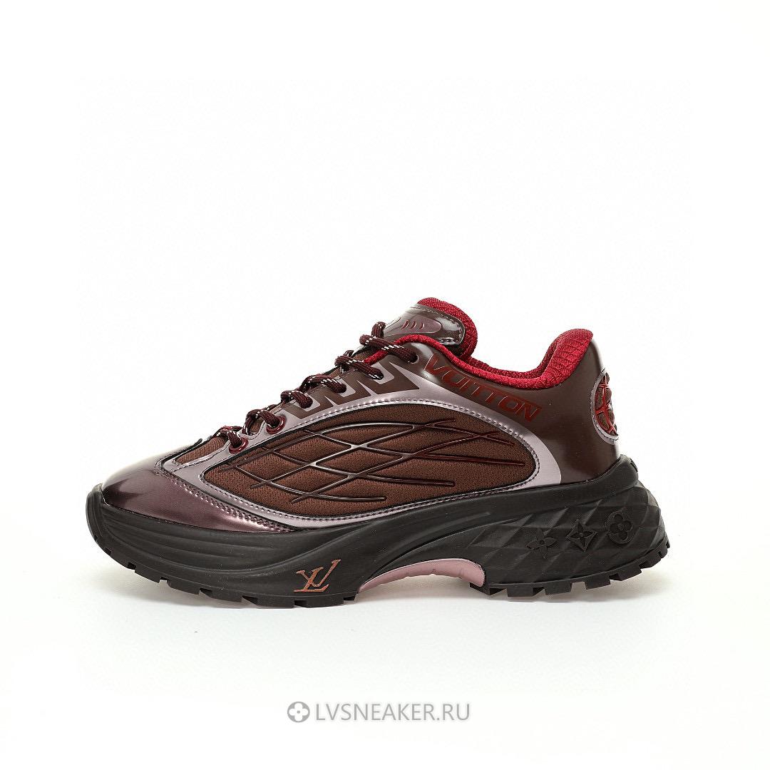 Louis Vuitton LV Discovery Lace Up "Brown Purple Red" 1ABZ2W-3 Sneakers