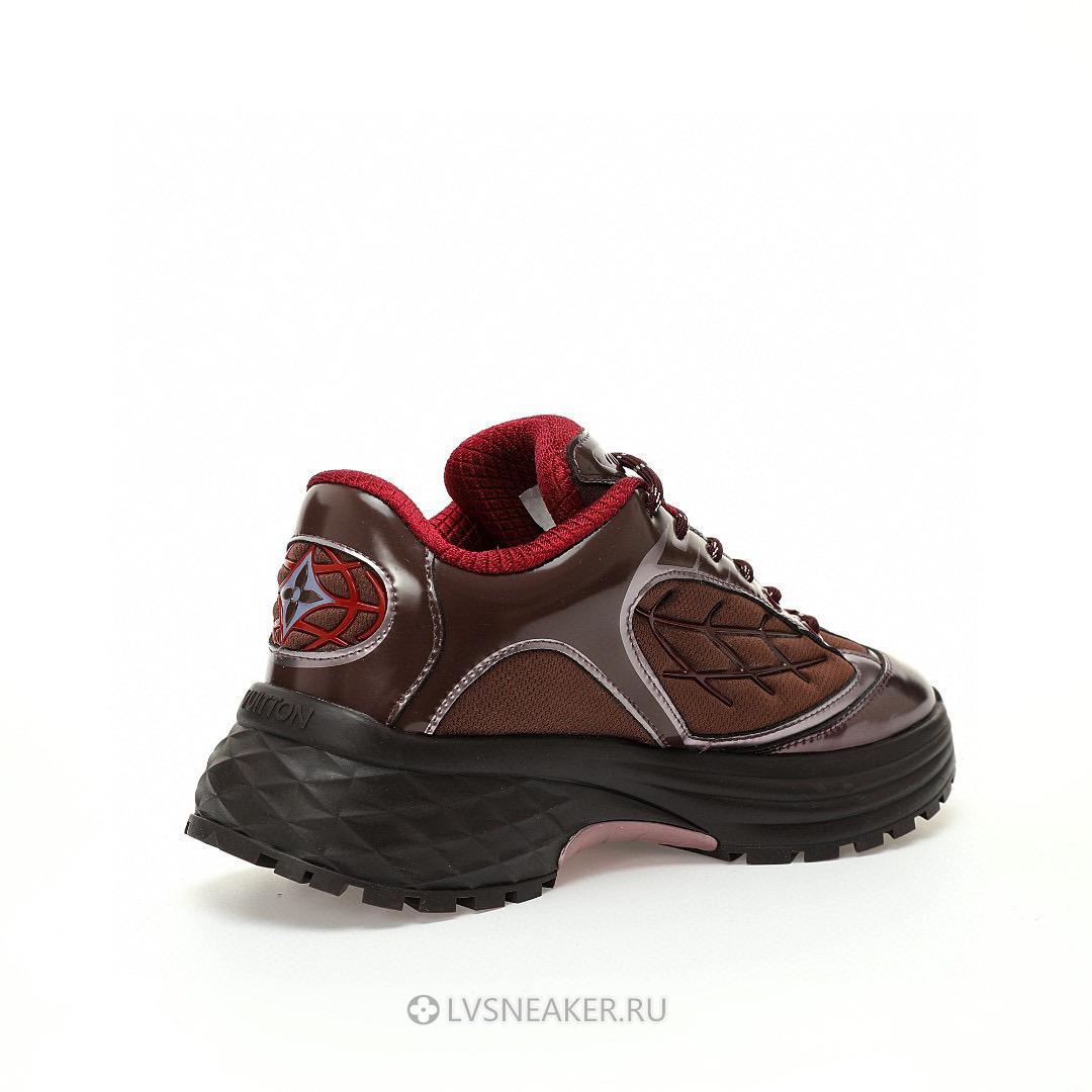 Louis Vuitton LV Discovery Lace Up "Brown Purple Red" 1ABZ2W-3 Sneakers