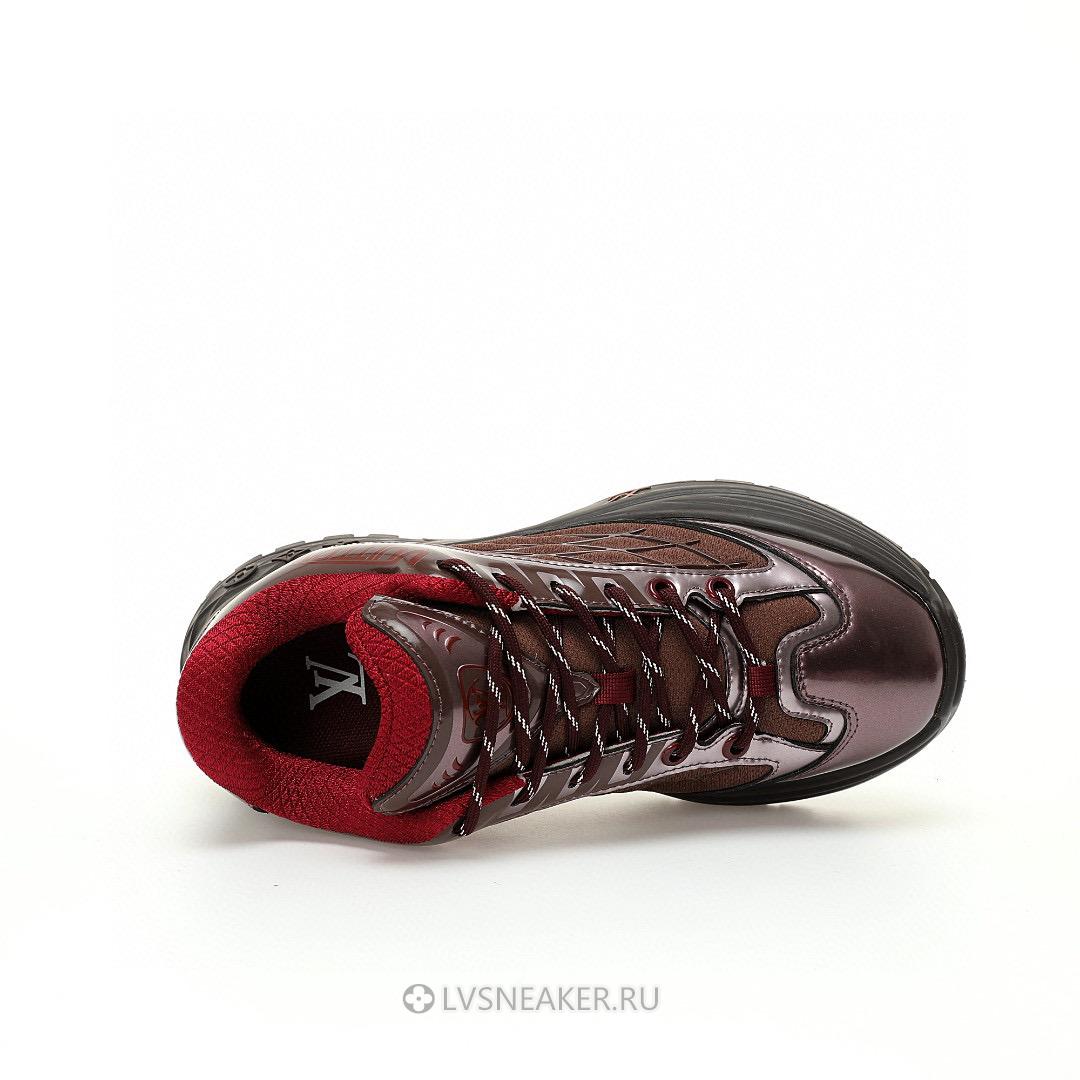 Louis Vuitton LV Discovery Lace Up "Brown Purple Red" 1ABZ2W-3 Sneakers