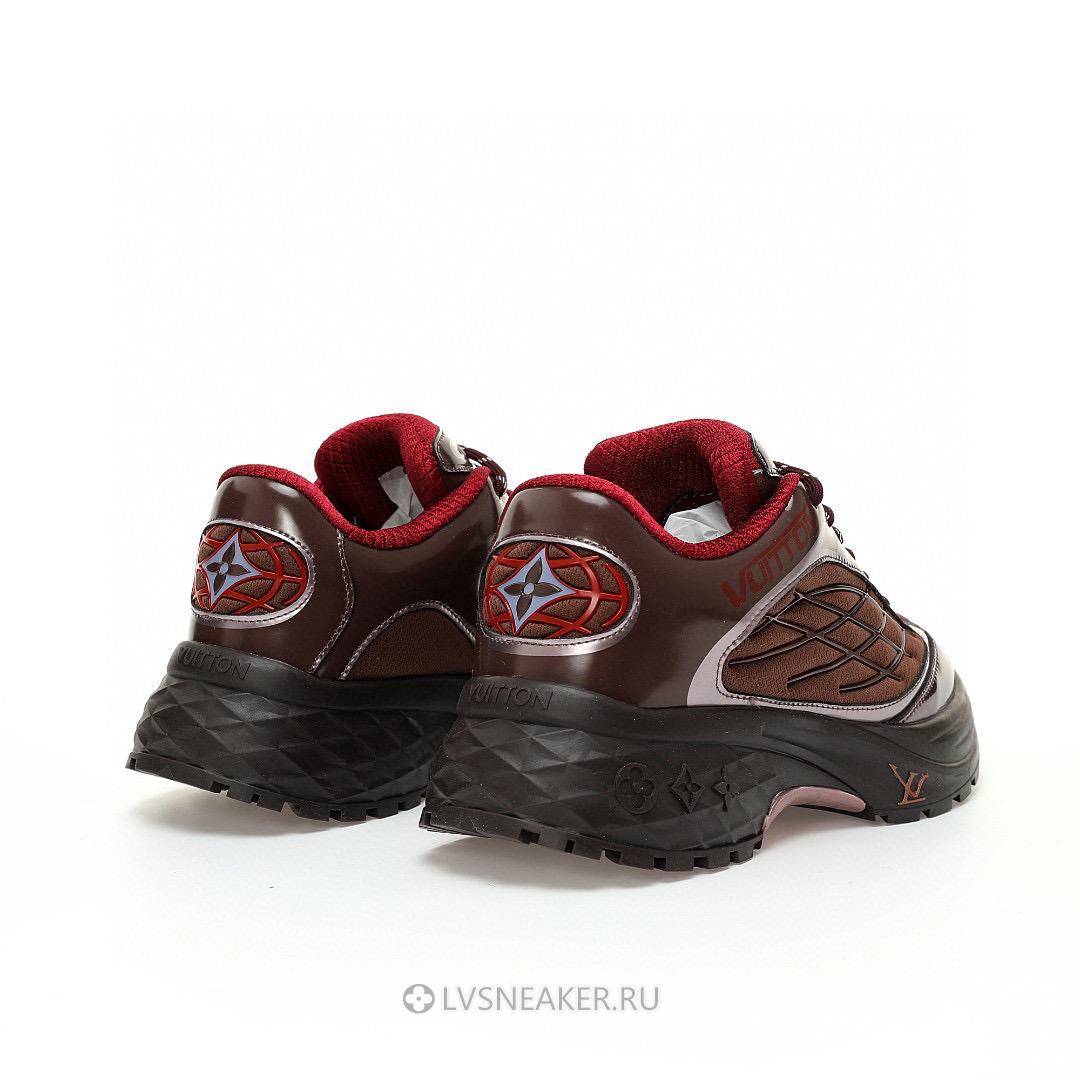Louis Vuitton LV Discovery Lace Up "Brown Purple Red" 1ABZ2W-3 Sneakers