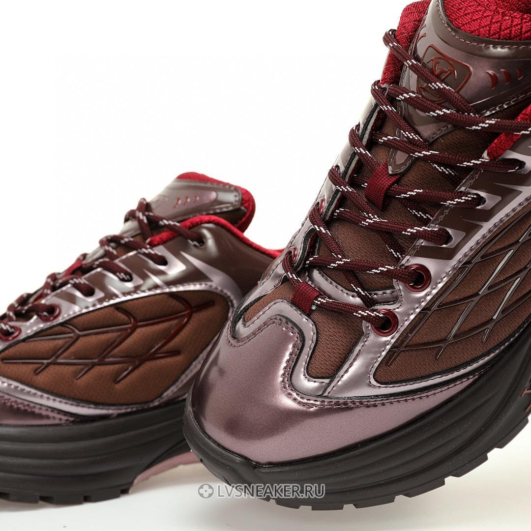 Louis Vuitton LV Discovery Lace Up "Brown Purple Red" 1ABZ2W-3 Sneakers