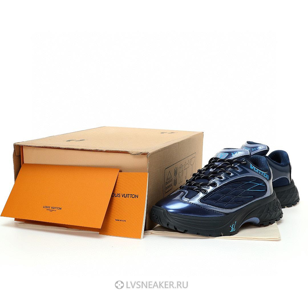 Louis Vuitton LV Discovery Lace Up "Blue Black" 1ACEBV-2 Sneakers