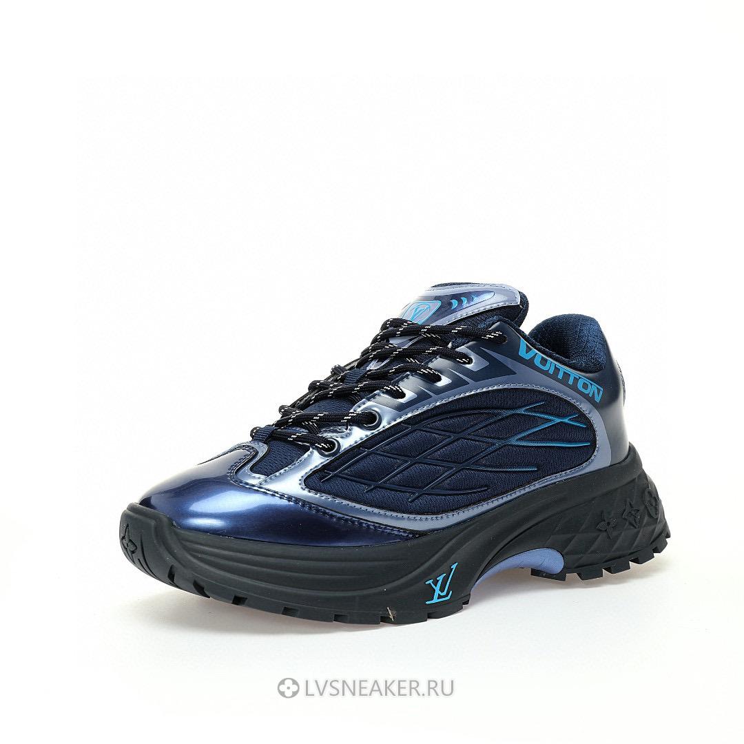Louis Vuitton LV Discovery Lace Up "Blue Black" 1ACEBV-2 Sneakers
