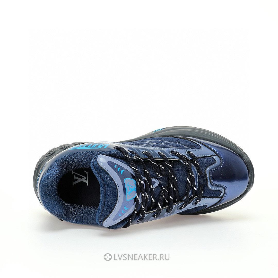 Louis Vuitton LV Discovery Lace Up "Blue Black" 1ACEBV-2 Sneakers