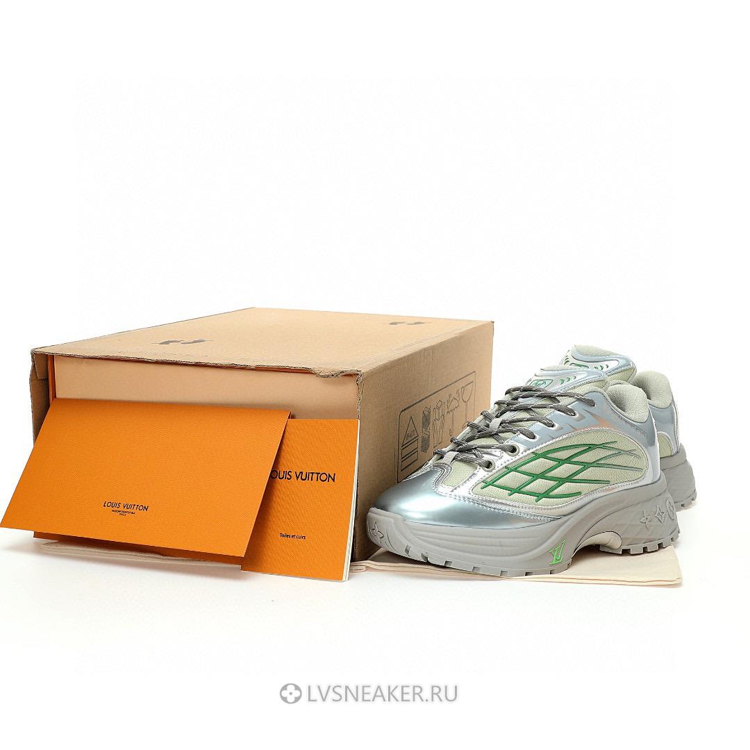 Louis Vuitton LV Discovery Lace Up "Grey Green" 1ABZ3P Sneakers