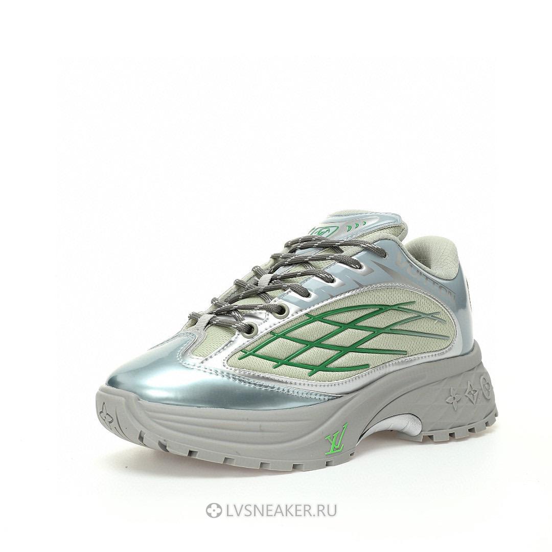 Louis Vuitton LV Discovery Lace Up "Grey Green" 1ABZ3P Sneakers