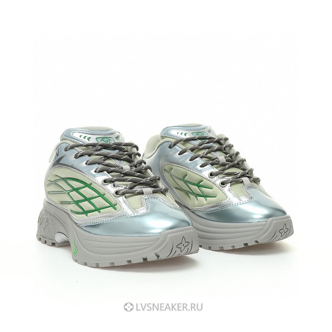 Louis Vuitton LV Discovery Lace Up "Grey Green" 1ABZ3P Sneakers