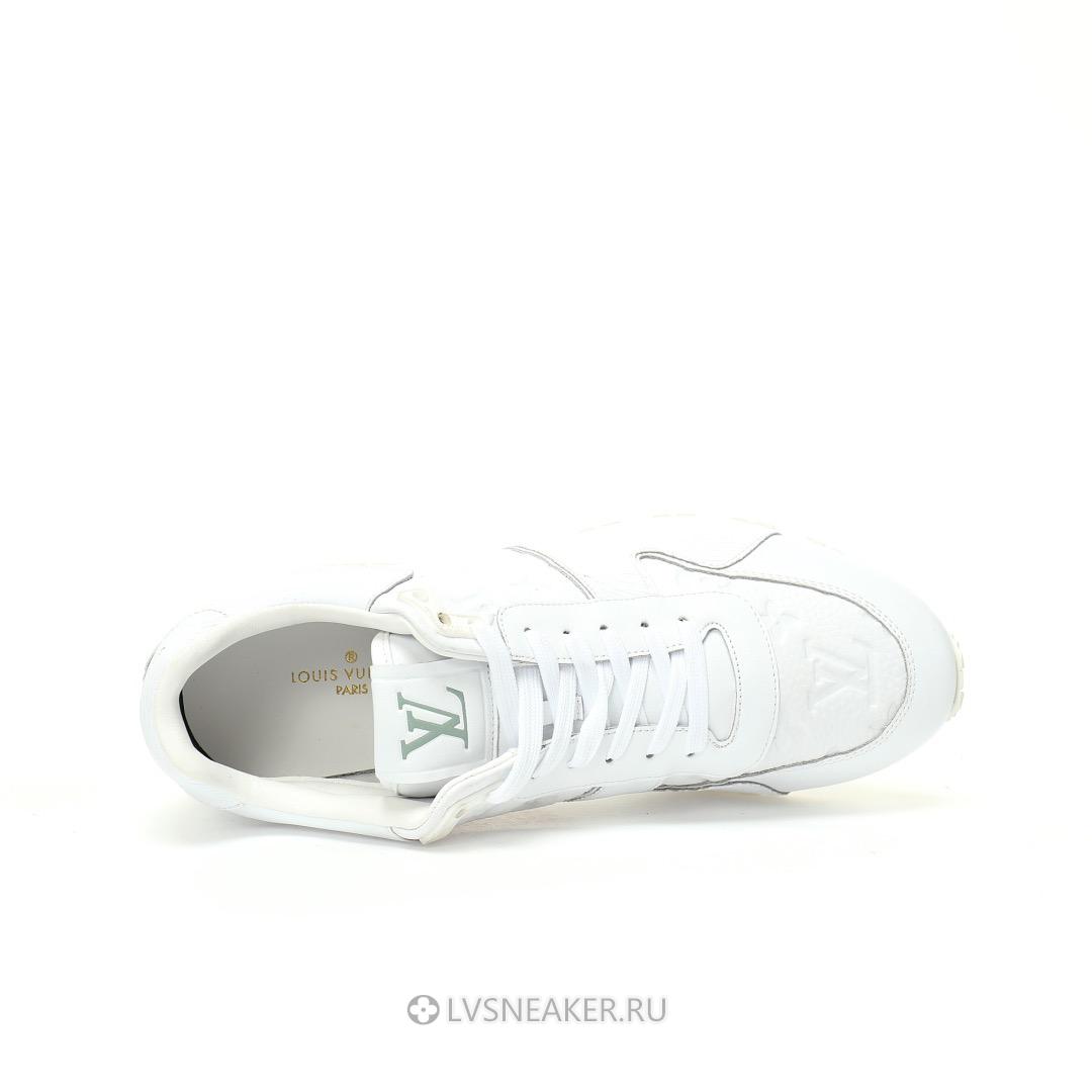 Louis Vuitton LV Run Away "Monogram Embossed Leather White" 1A9ZK8 Sneakers