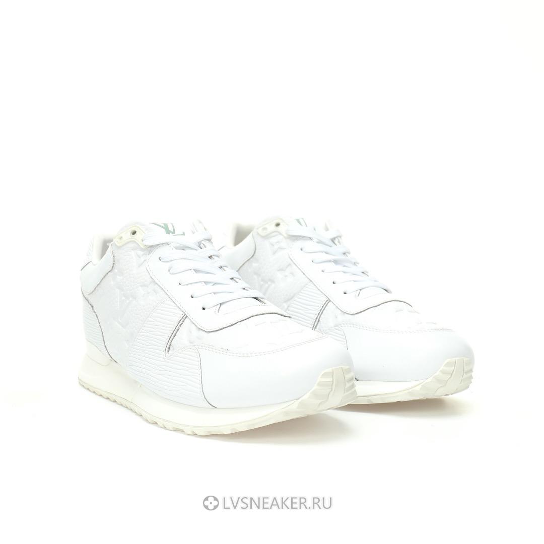 Louis Vuitton LV Run Away "Monogram Embossed Leather White" 1A9ZK8 Sneakers