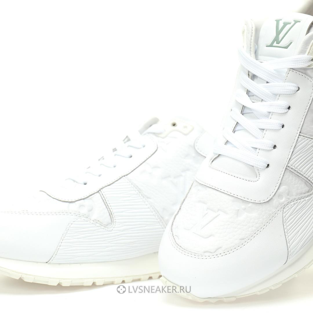 Louis Vuitton LV Run Away "Monogram Embossed Leather White" 1A9ZK8 Sneakers