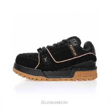 Louis Vuitton LV Trainer Maxi "Black Brown Suede" 1ABM30 Sneakers