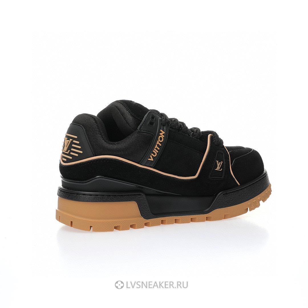 Louis Vuitton LV Trainer Maxi "Black Brown Suede" 1ABM30 Sneakers