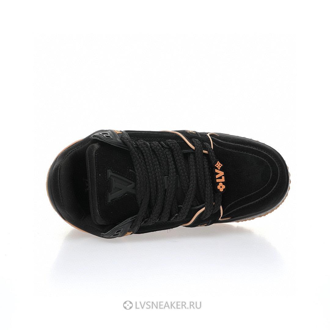Louis Vuitton LV Trainer Maxi "Black Brown Suede" 1ABM30 Sneakers