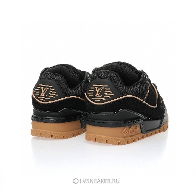 Louis Vuitton LV Trainer Maxi "Black Brown Suede" 1ABM30 Sneakers