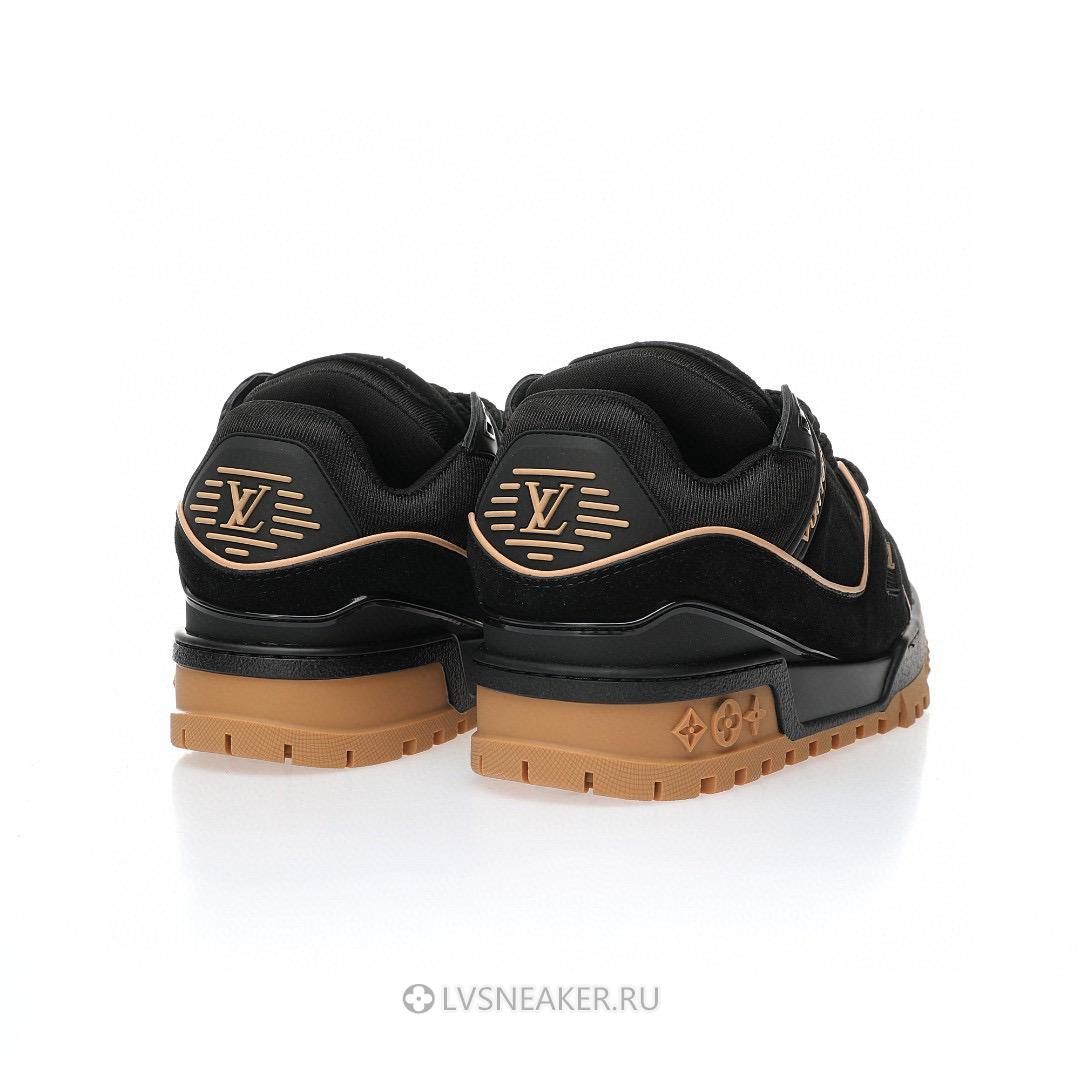 Louis Vuitton LV Trainer Maxi "Black Brown Suede" 1ABM30 Sneakers