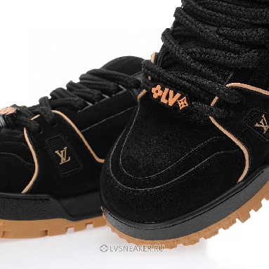 Louis Vuitton LV Trainer Maxi "Black Brown Suede" 1ABM30 Sneakers
