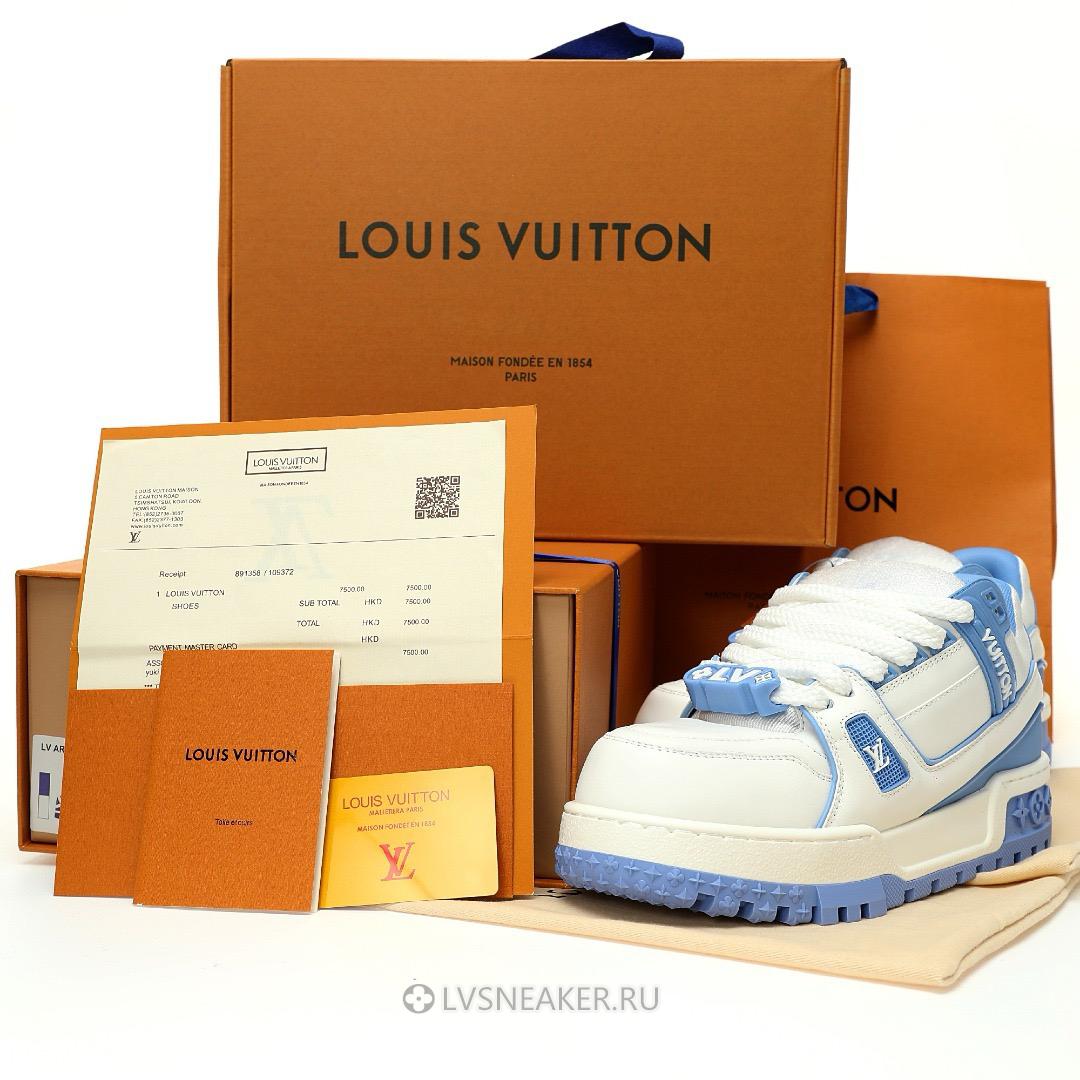 Louis Vuitton LV Trainer Maxi "White Blue" 1ACPQY Sneakers