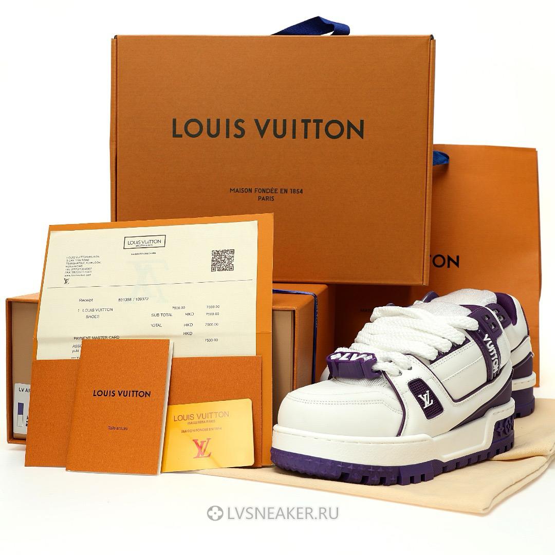 Louis Vuitton LV Trainer Maxi "White Purple" 1ACRKO-2 Sneakers
