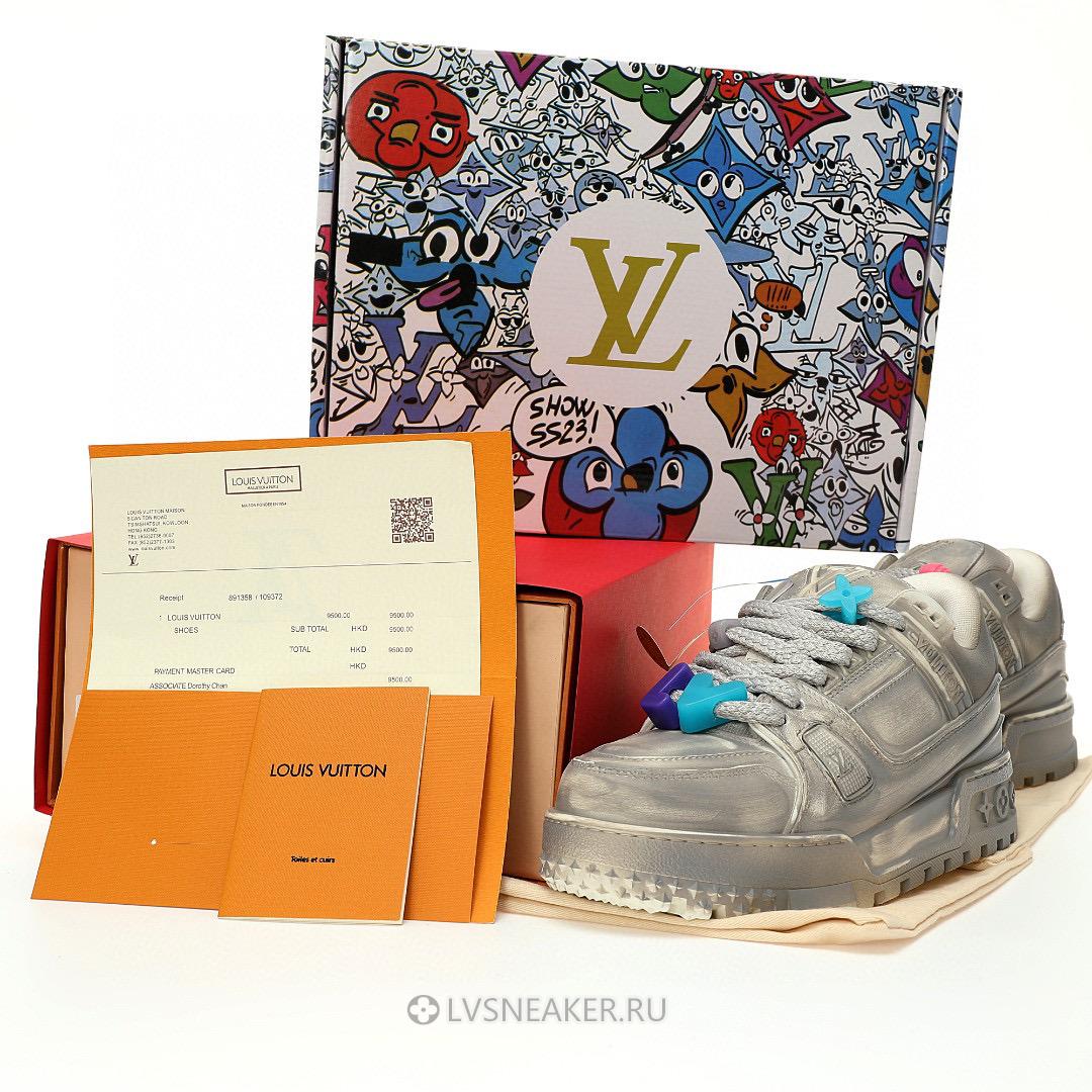 Louis Vuitton LV Trainer Maxi "Valentines Day Grey" 1AD6BZ-3 Sneakers