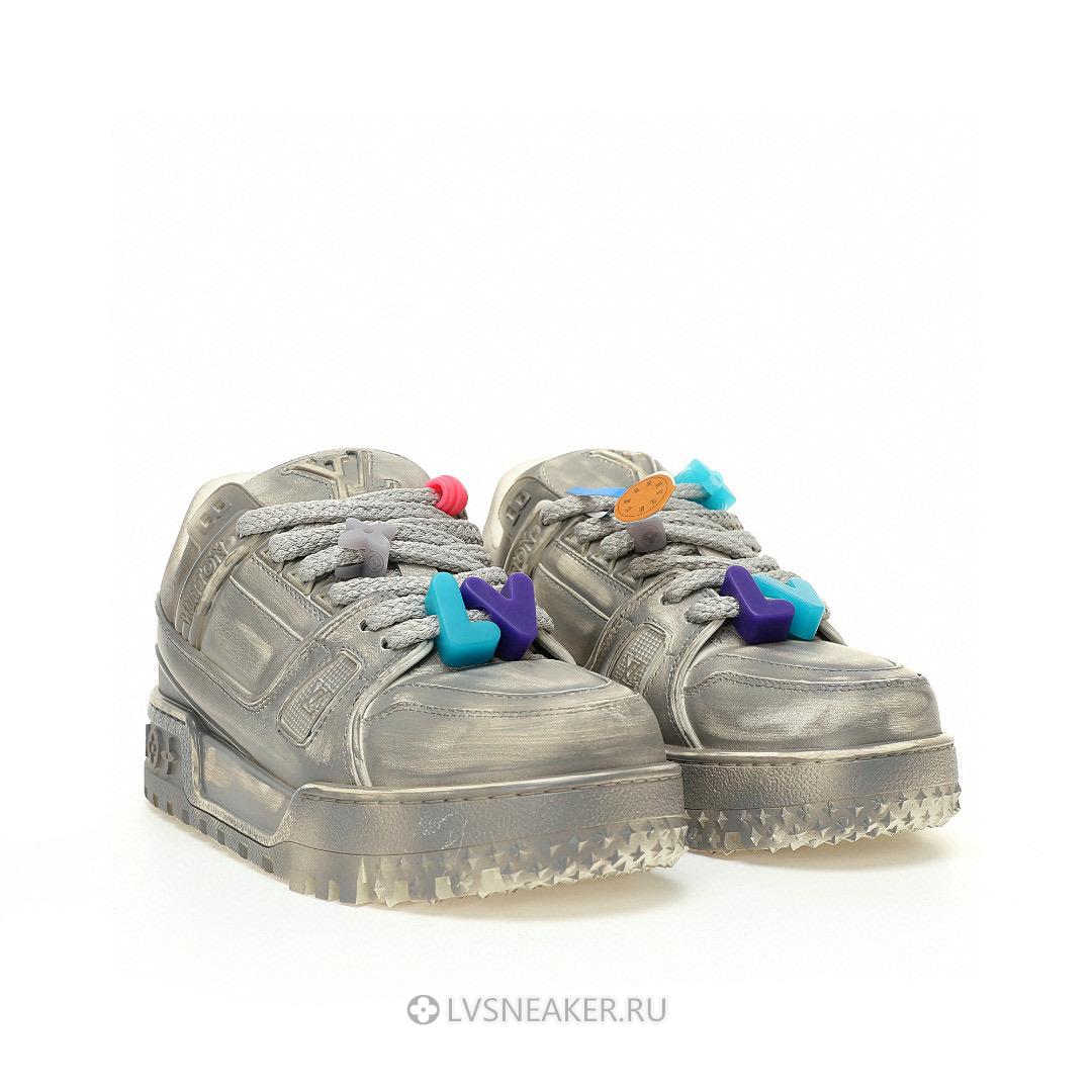 Louis Vuitton LV Trainer Maxi "Valentines Day Grey" 1AD6BZ-3 Sneakers