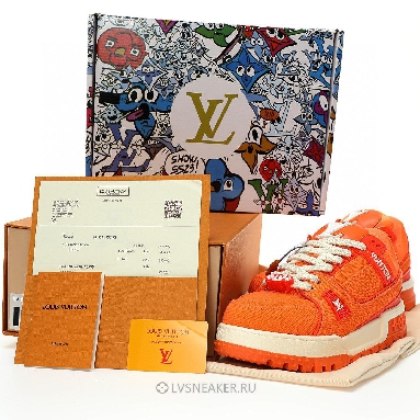 Louis Vuitton LV Trainer Maxi LOVE Component "Valentines Day Orange" 1AD5OO-2 Sneakers