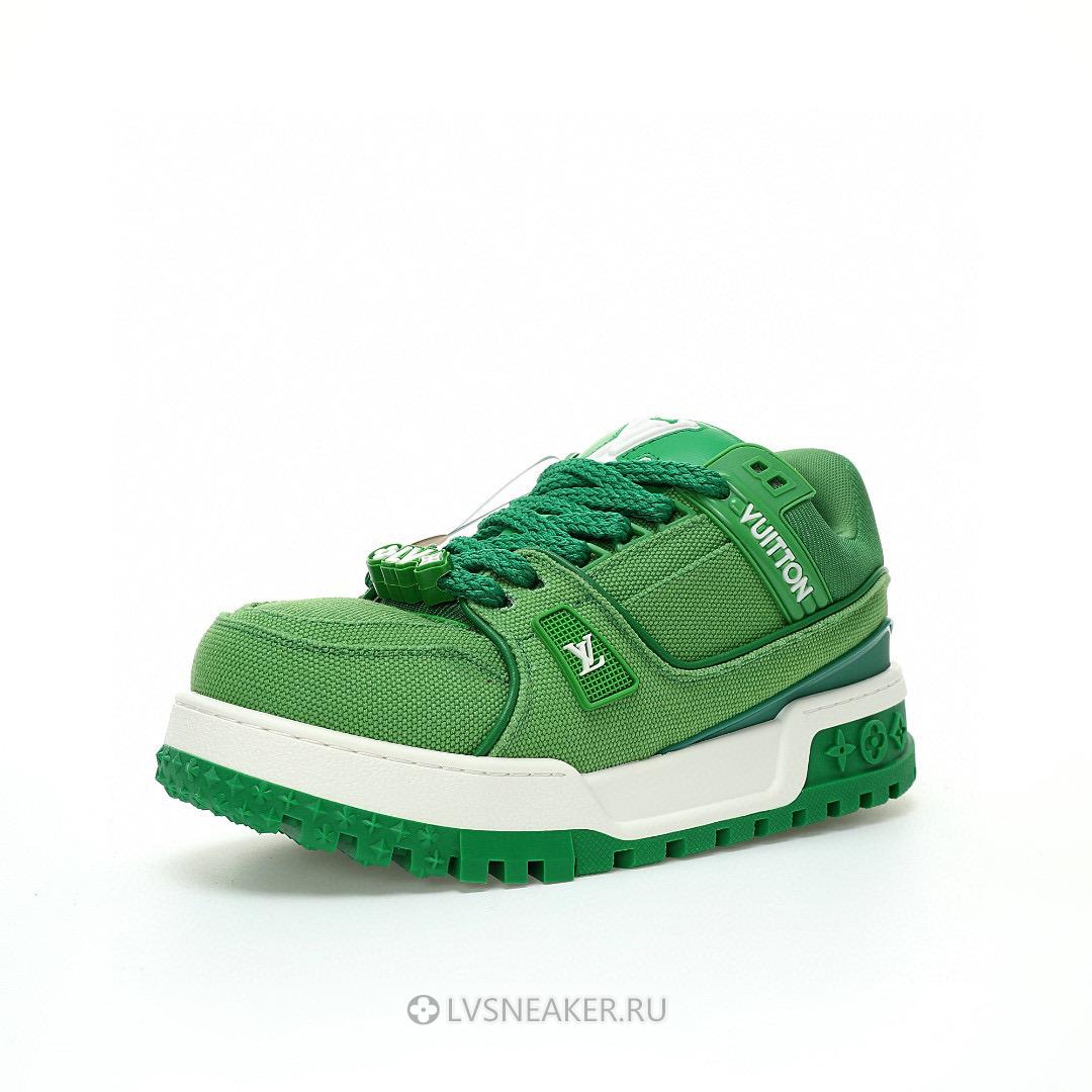 Louis Vuitton LV Trainer Maxi LOVE Component "Valentines Day Green" 1AD5OO-3 Sneakers