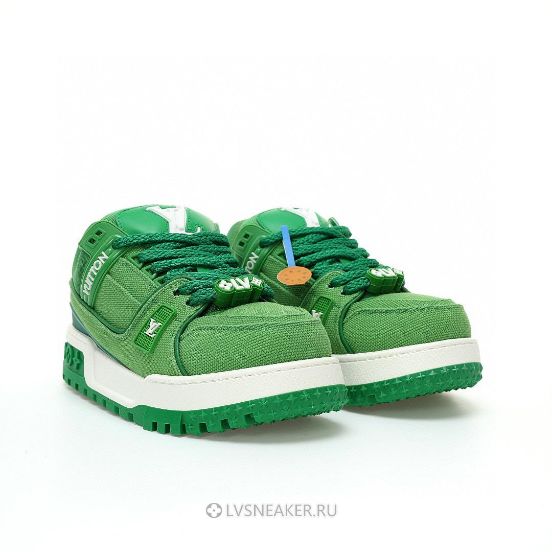 Louis Vuitton LV Trainer Maxi LOVE Component "Valentines Day Green" 1AD5OO-3 Sneakers