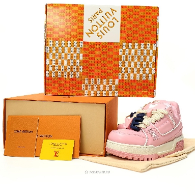 Louis Vuitton LV Trainer Maxi LOVE Component "Valentines Day Pink" 1AD5OO Sneakers