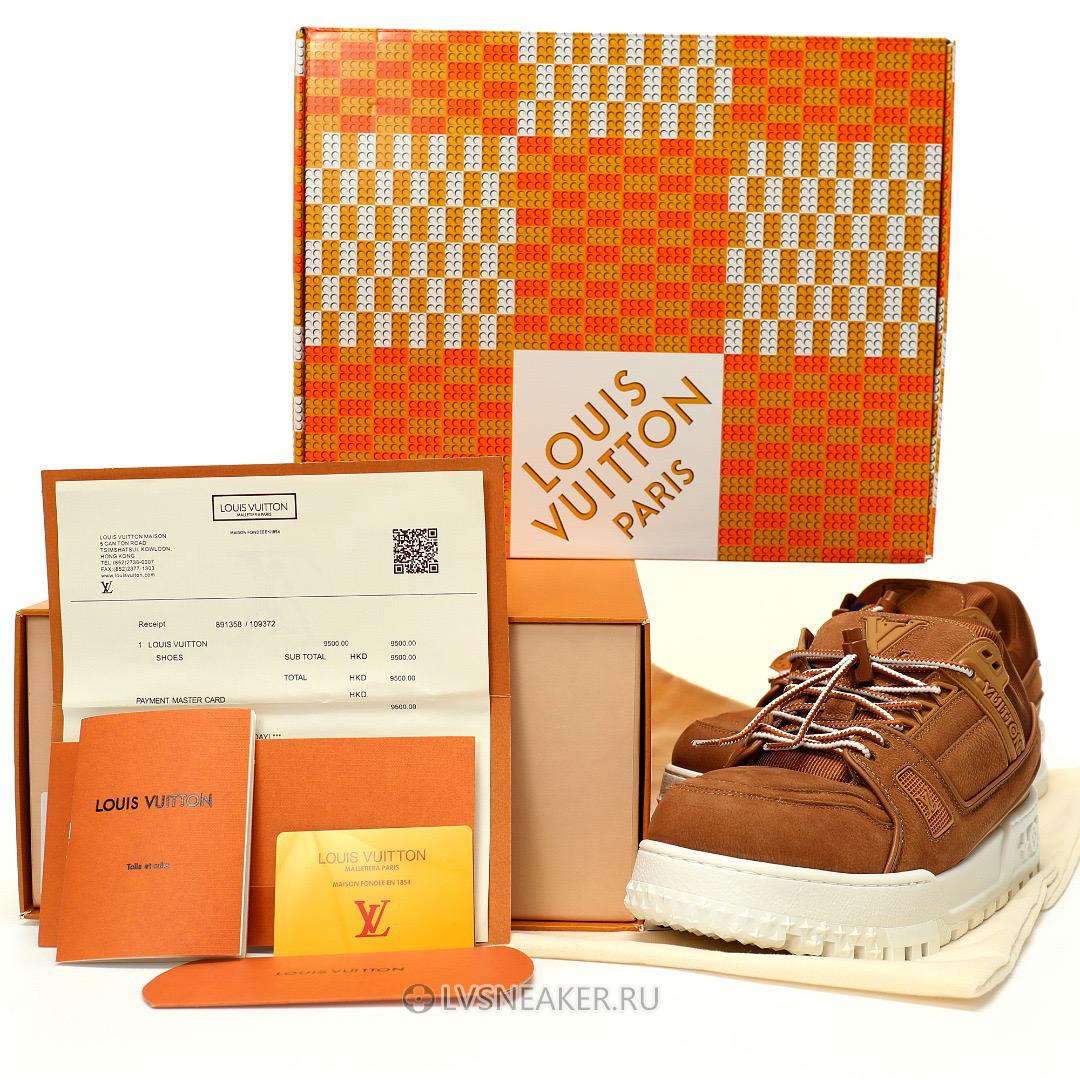 Louis Vuitton LV Trainer Maxi "Brown White" 1AD7D8-2 Sneakers