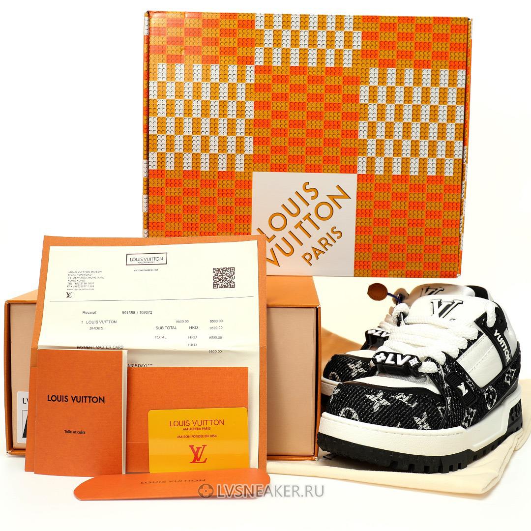 Louis Vuitton LV Trainer Maxi Wear Resistant "Black White" 1ACXAQ Sneakers