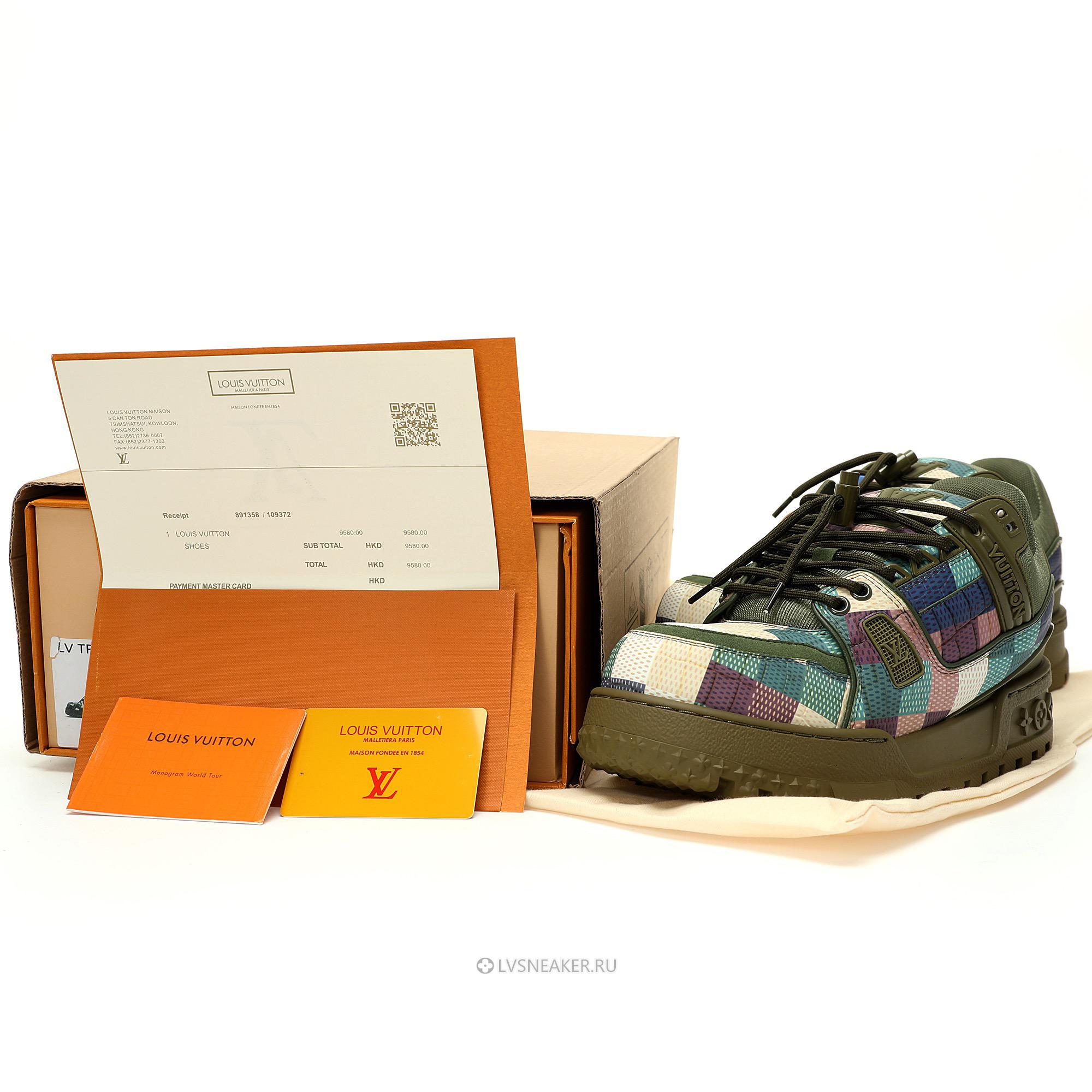 Louis Vuitton LV Trainer Maxi "Green Damoflage Damier" 1ACNCX Sneakers