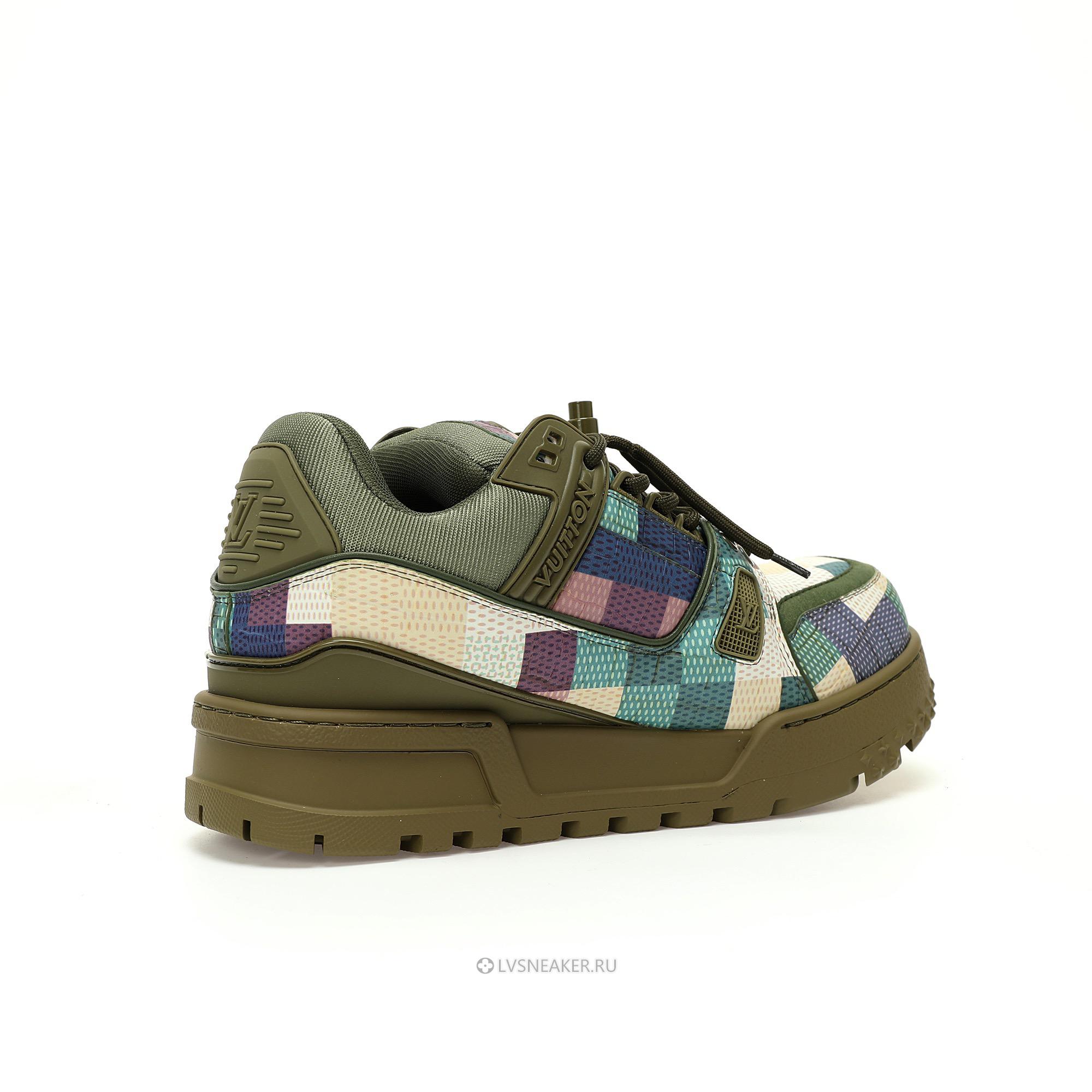 Louis Vuitton LV Trainer Maxi "Green Damoflage Damier" 1ACNCX Sneakers