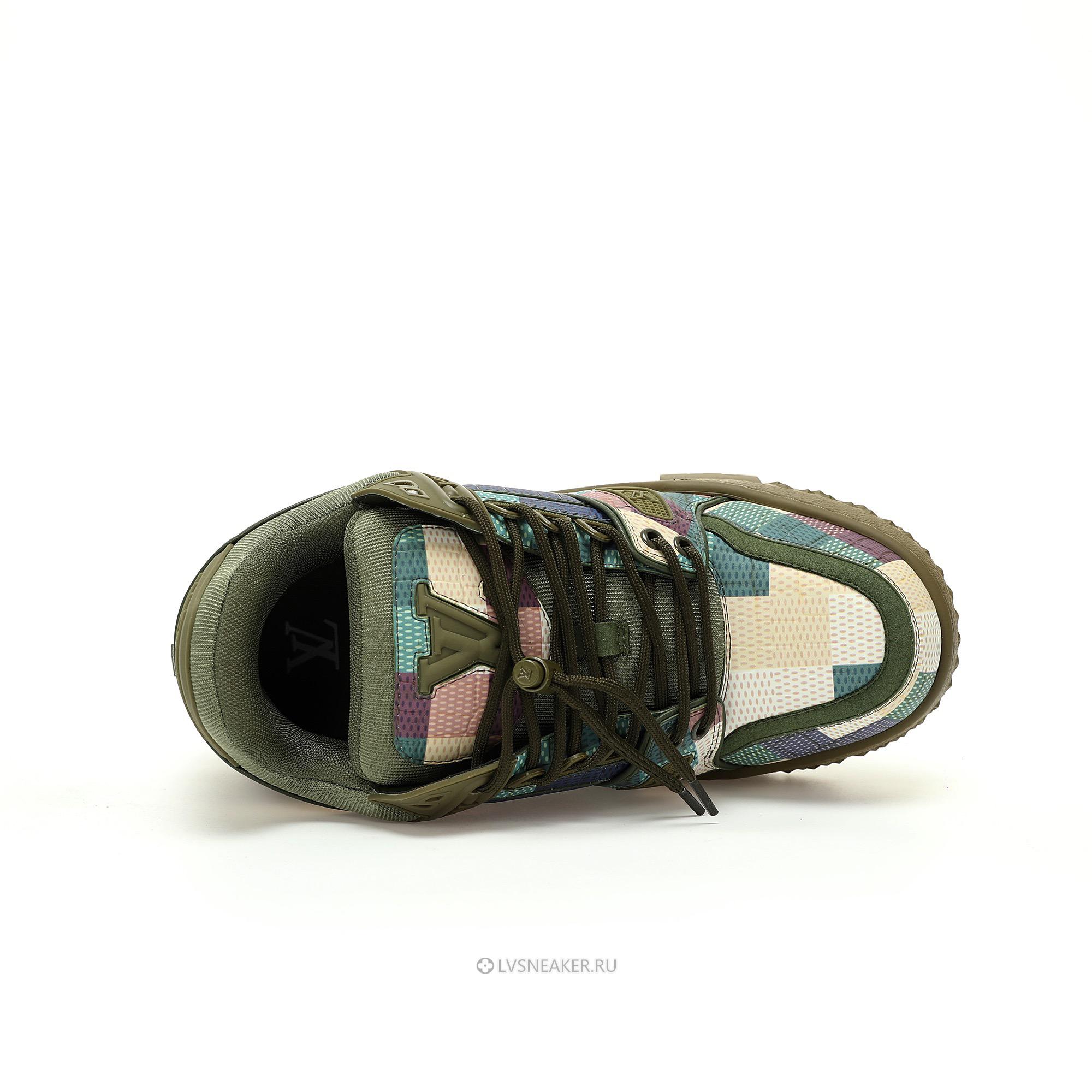 Louis Vuitton LV Trainer Maxi "Green Damoflage Damier" 1ACNCX Sneakers