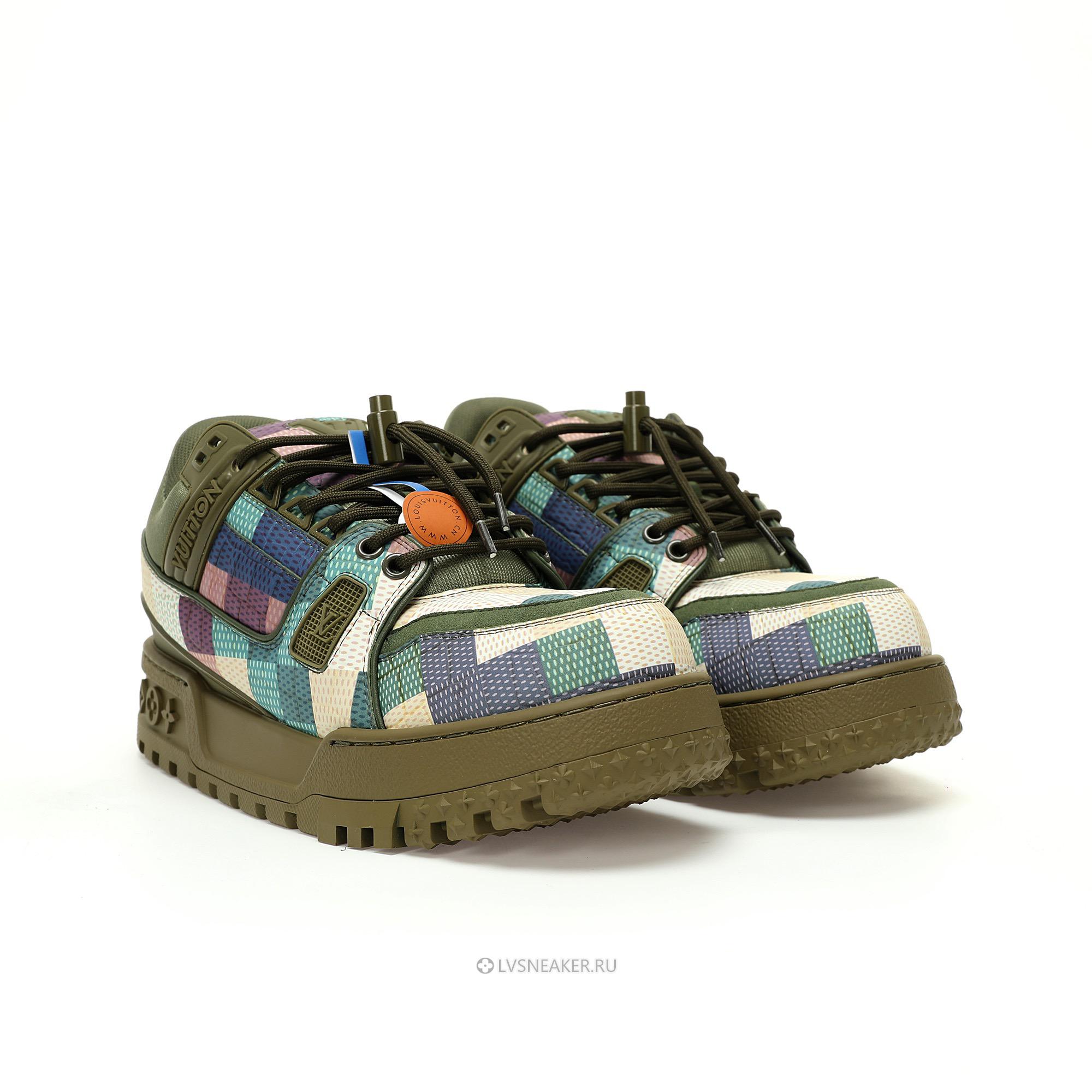Louis Vuitton LV Trainer Maxi "Green Damoflage Damier" 1ACNCX Sneakers