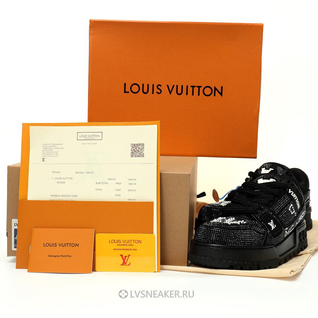 Louis Vuitton LV Trainer Maxi "Black Swarovksi Crystals" 1ACEOJ Sneakers