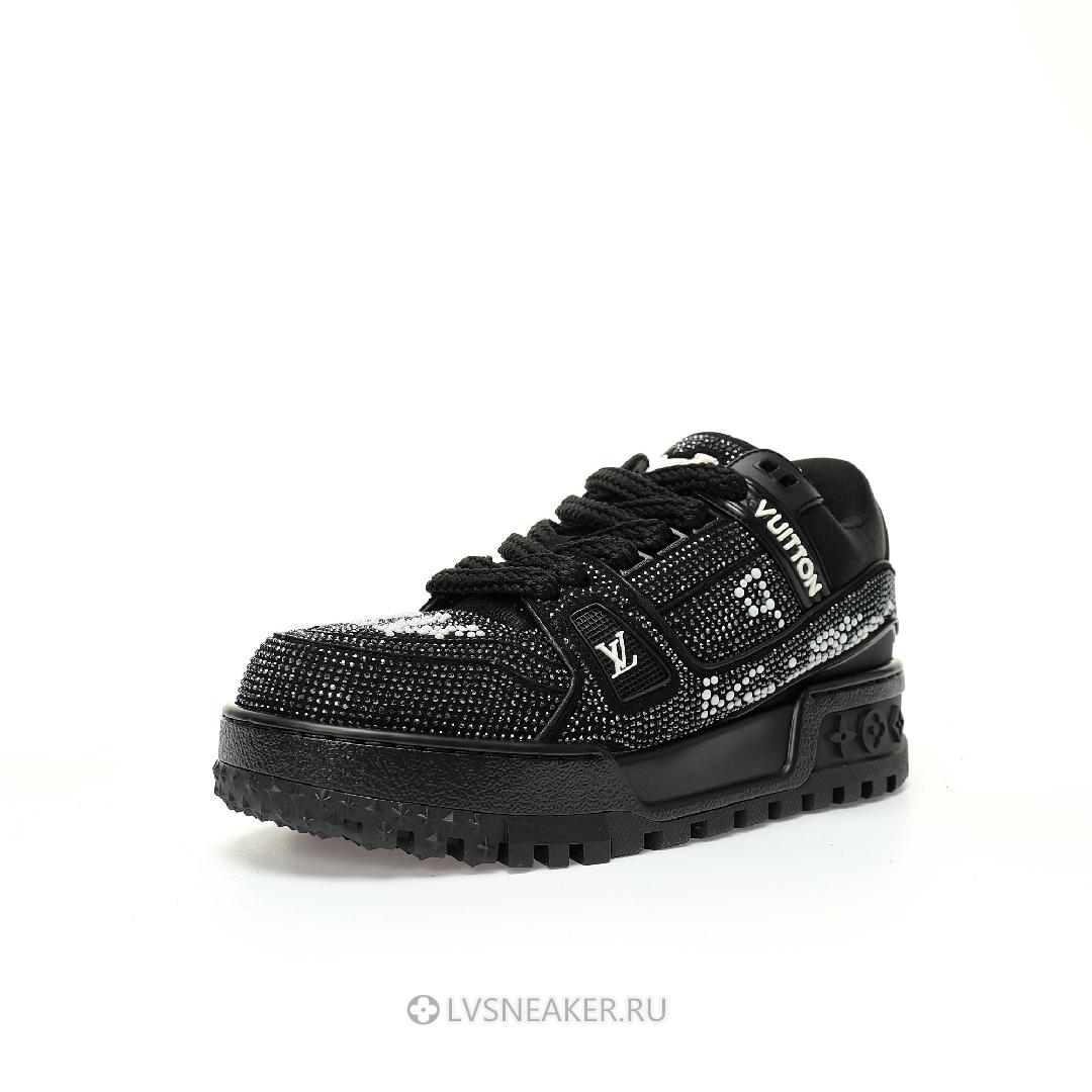 Louis Vuitton LV Trainer Maxi "Black Swarovksi Crystals" 1ACEOJ Sneakers