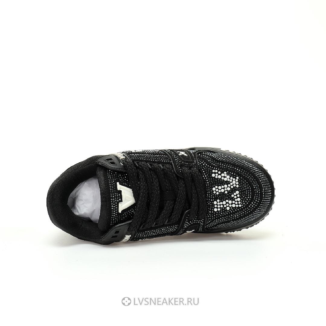 Louis Vuitton LV Trainer Maxi "Black Swarovksi Crystals" 1ACEOJ Sneakers