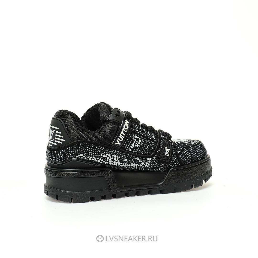 Louis Vuitton LV Trainer Maxi "Black Swarovksi Crystals" 1ACEOJ Sneakers